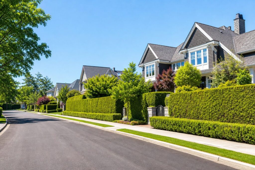 Pinecrest neighborhood with well-kept homes and quiet residential streets, an established residential neighborhood